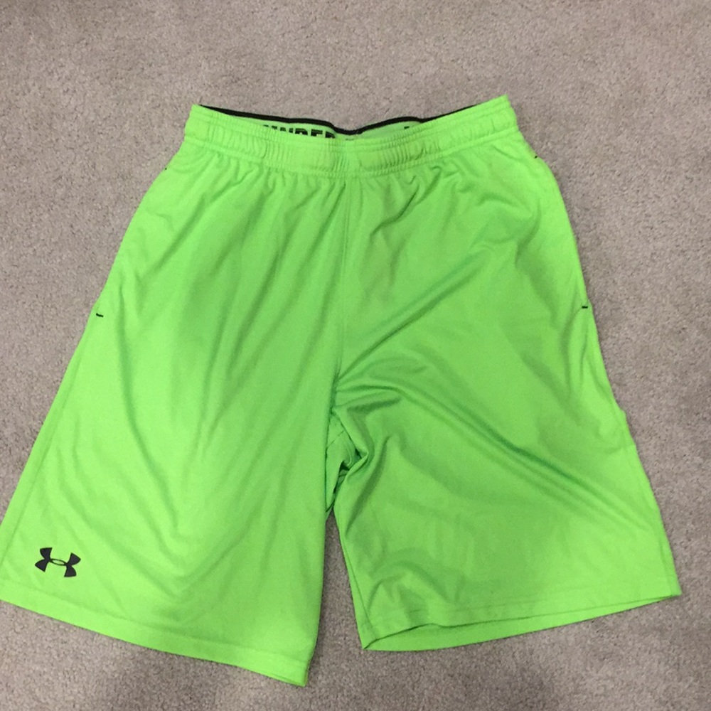 Under Armour Neon Green workout shorts